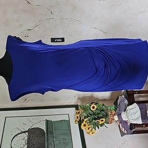 Allen B. By Allen Schwartz Verve Violet Ruched Midi Dress Women's Size Medium